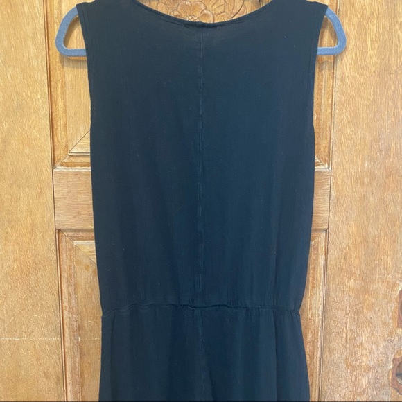 Gauzey Jumpsuit sleeveless pockets black SMALL elastic waist - Picture 6 of 8